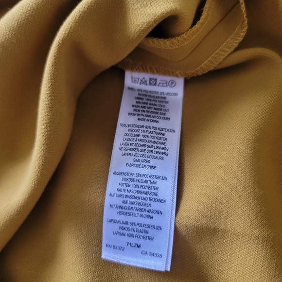 NWT French Connection Yellow Whisper V-neck Ruffled A-Line Mini Dress Size 4 - Picture 12 of 13